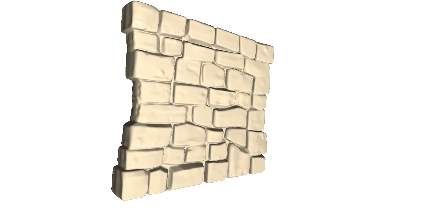 Medieval Stone Wall 2 3D print model_4
