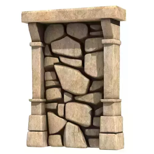 Medieval Stone Wall 3D print model