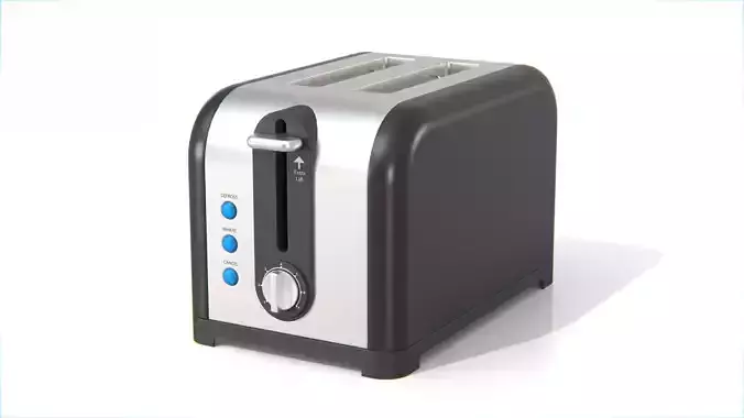 2-Slice Toaster Low-poly 3D model