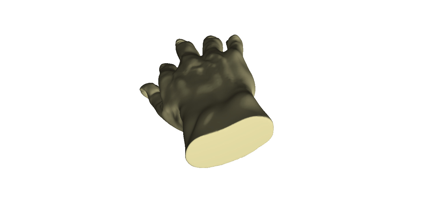 Male Hand 3D print model_5