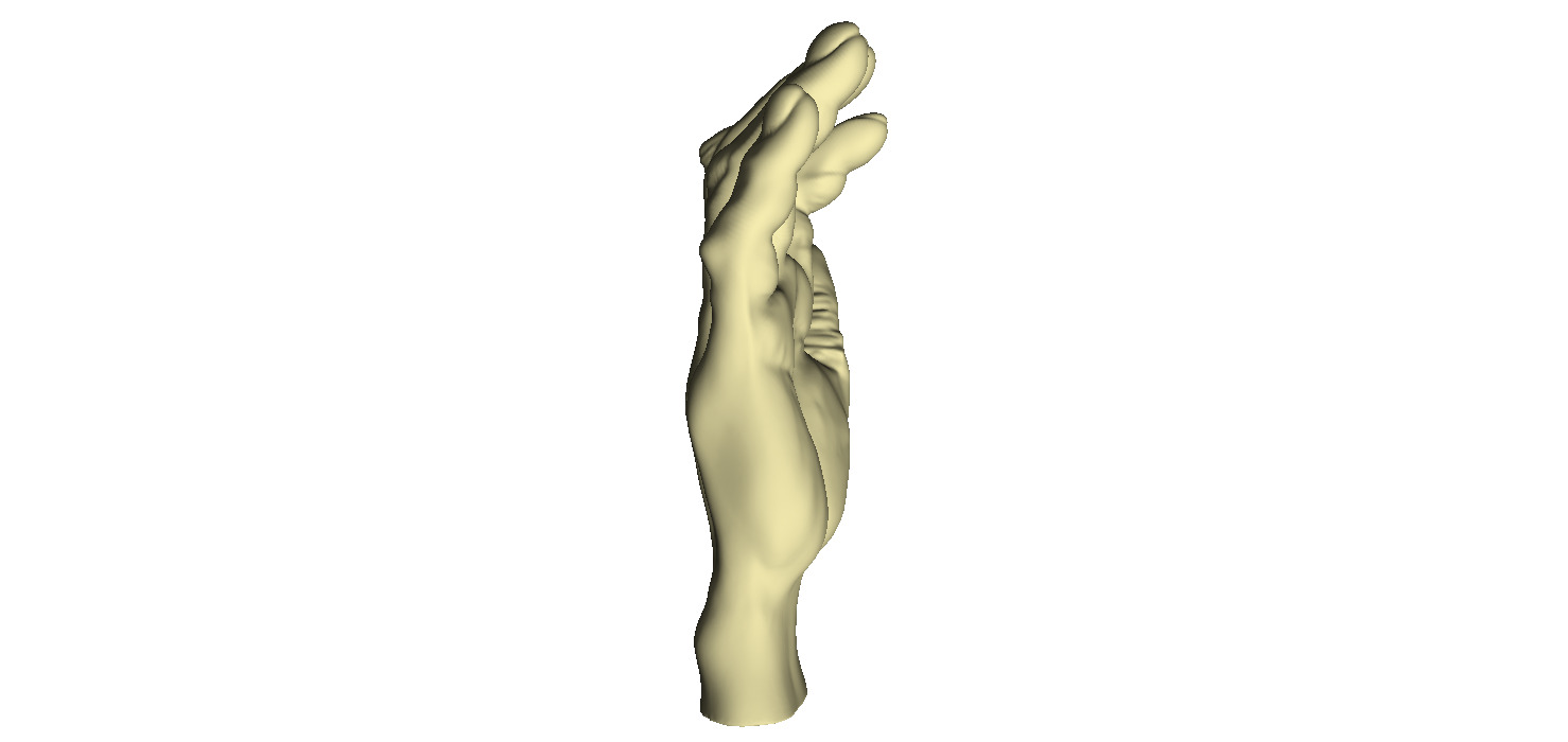 Male Hand 3D print model_4