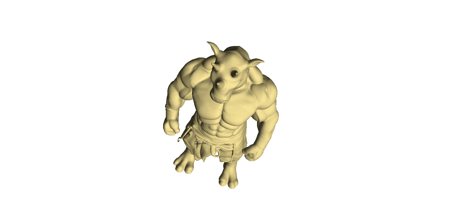 Humanoid animal warrior 3D print model_7