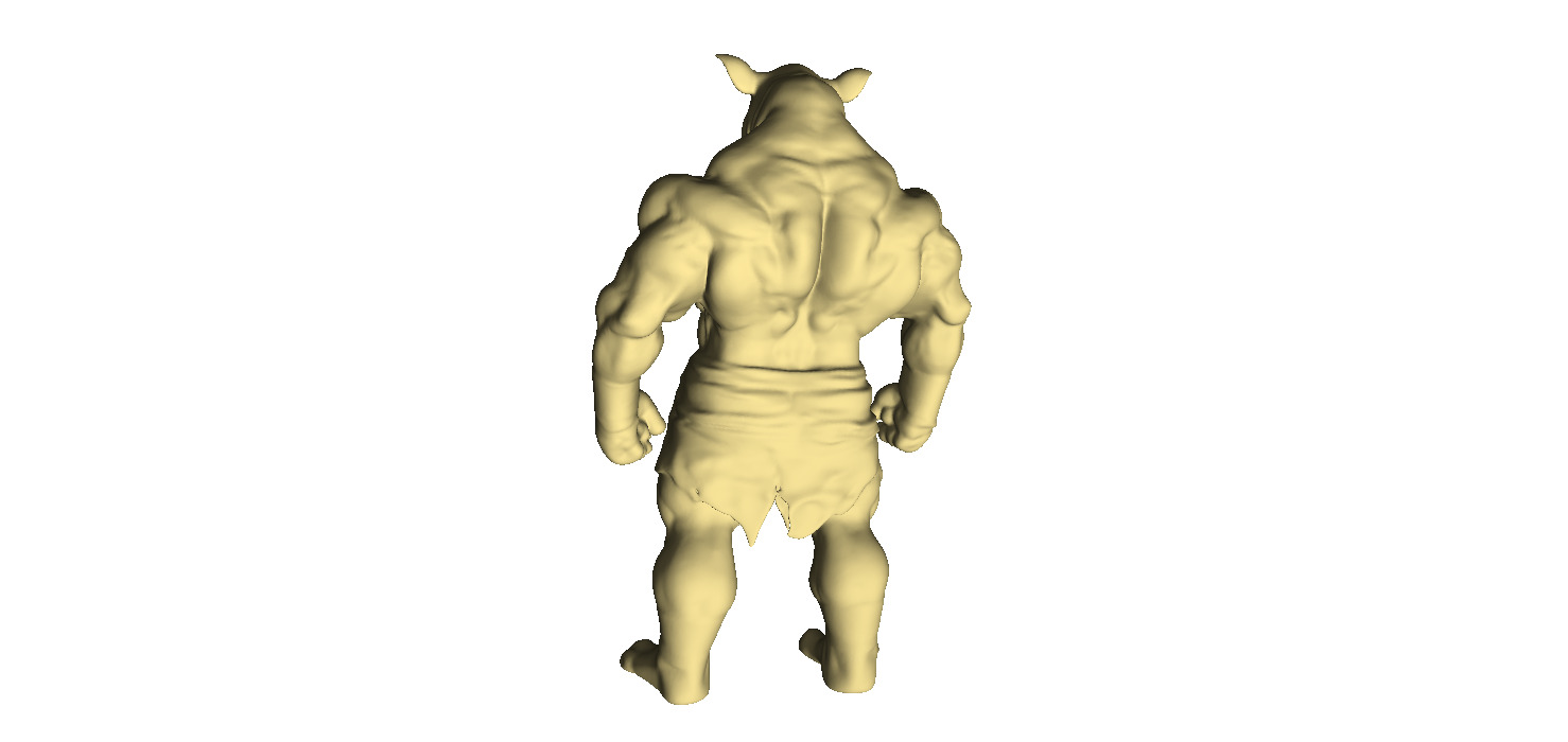 Humanoid animal warrior 3D print model_3