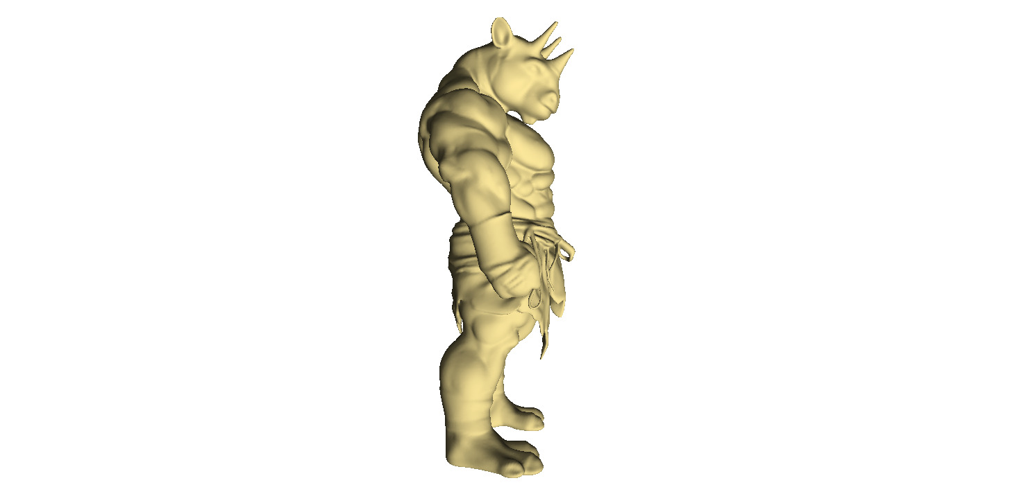 Humanoid animal warrior 3D print model_5