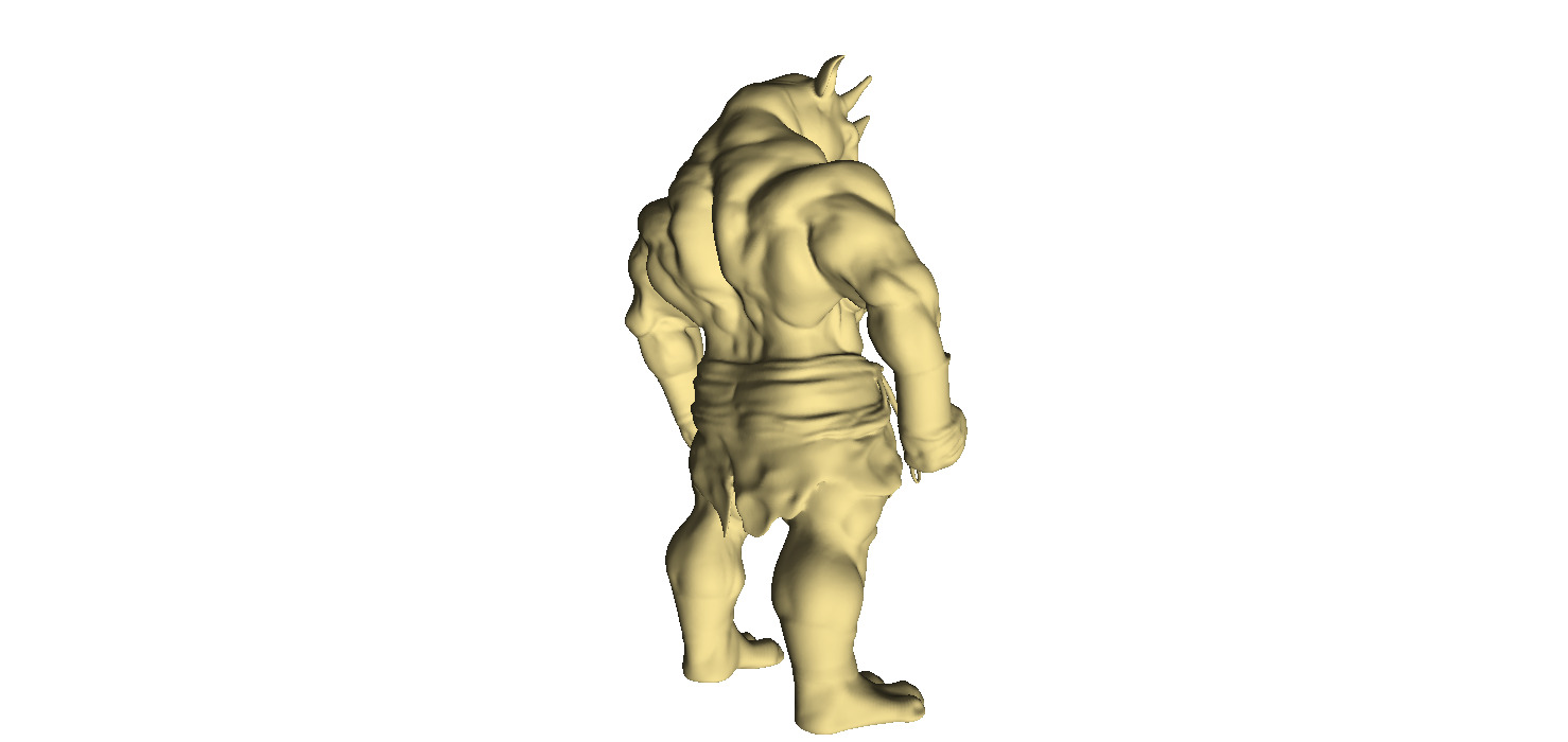 Humanoid animal warrior 3D print model_4