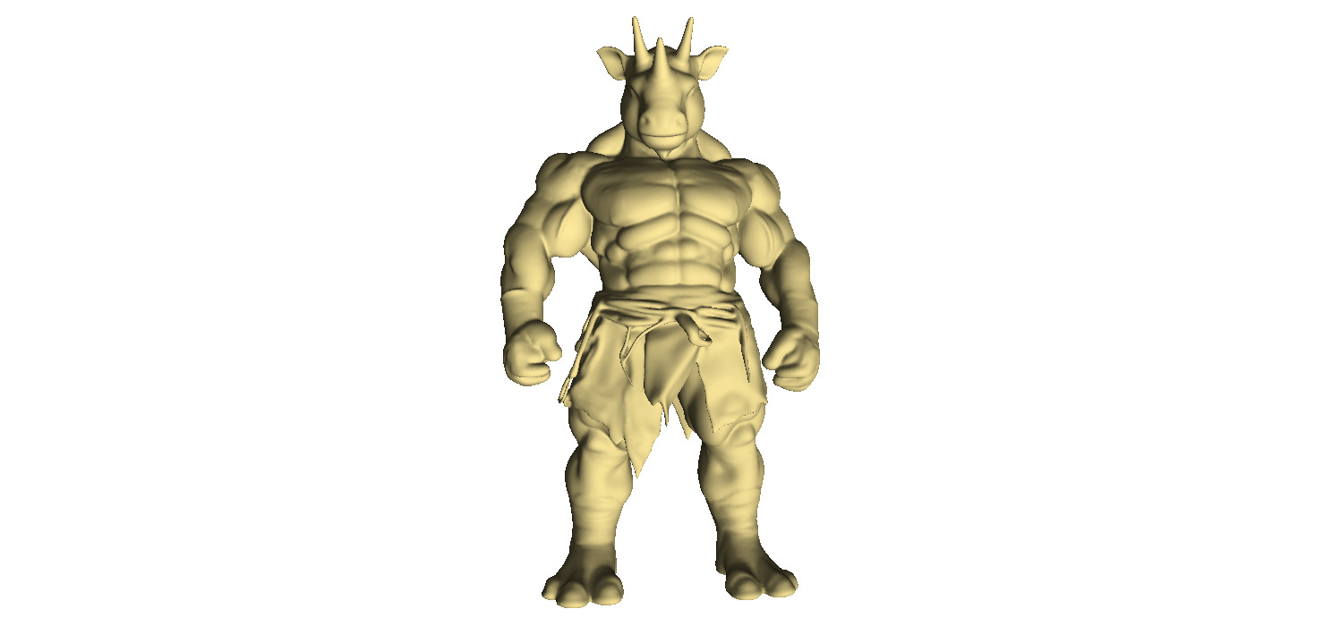 Humanoid animal warrior 3D print model_8