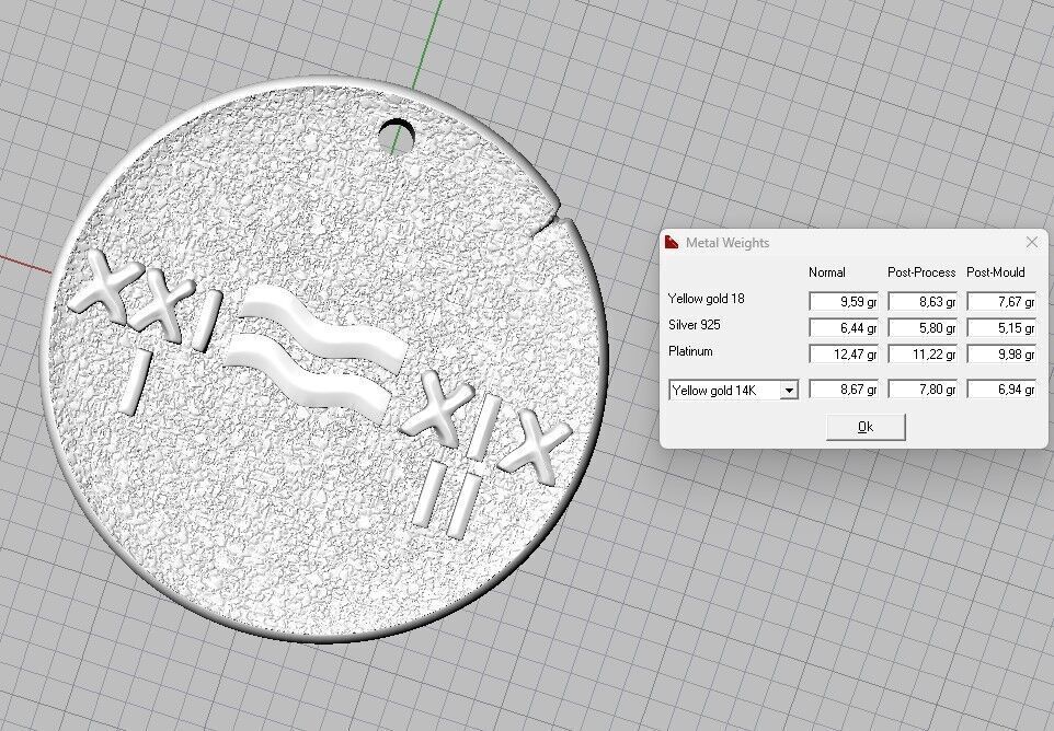 Zodiaque medal  Aquarius 3D print model_8