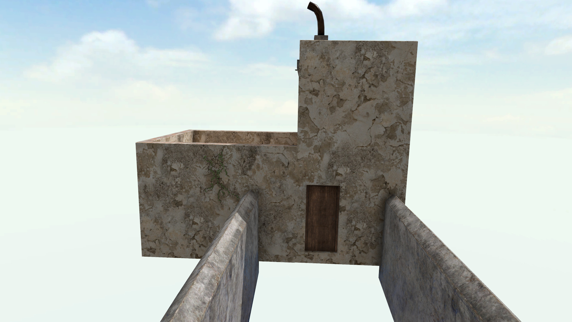 Old High-Quality 3D Colonial House Low-poly 3D model_5