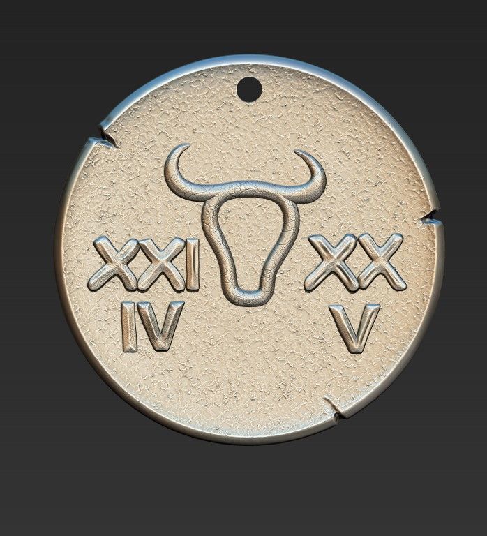 Zodiaque medals 3D Model Collection_10