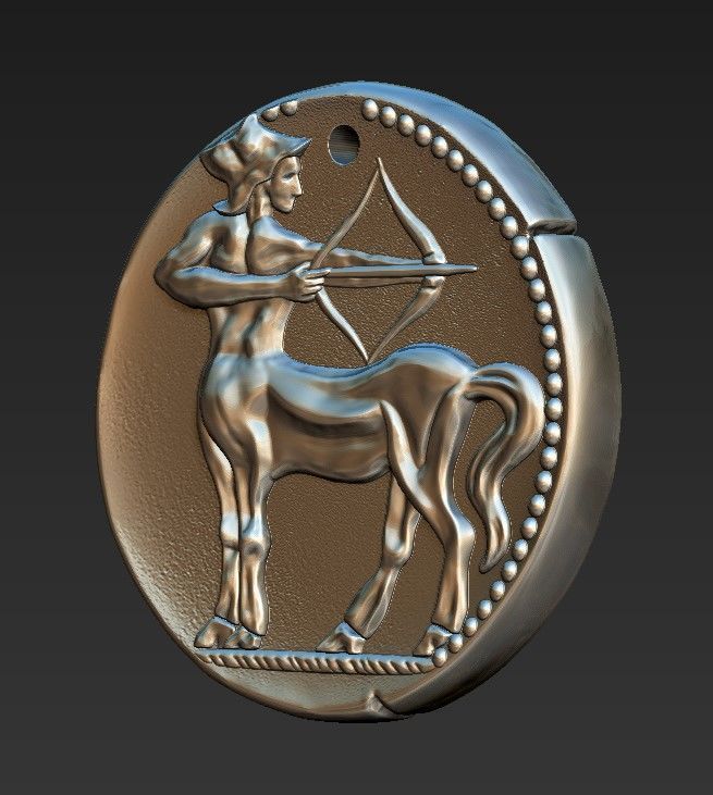 Zodiaque medals 3D Model Collection_5