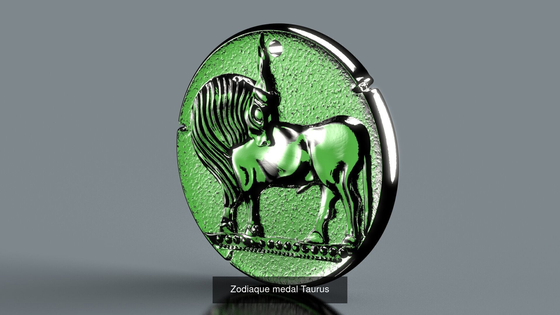 Zodiaque medals 3D Model Collection_6