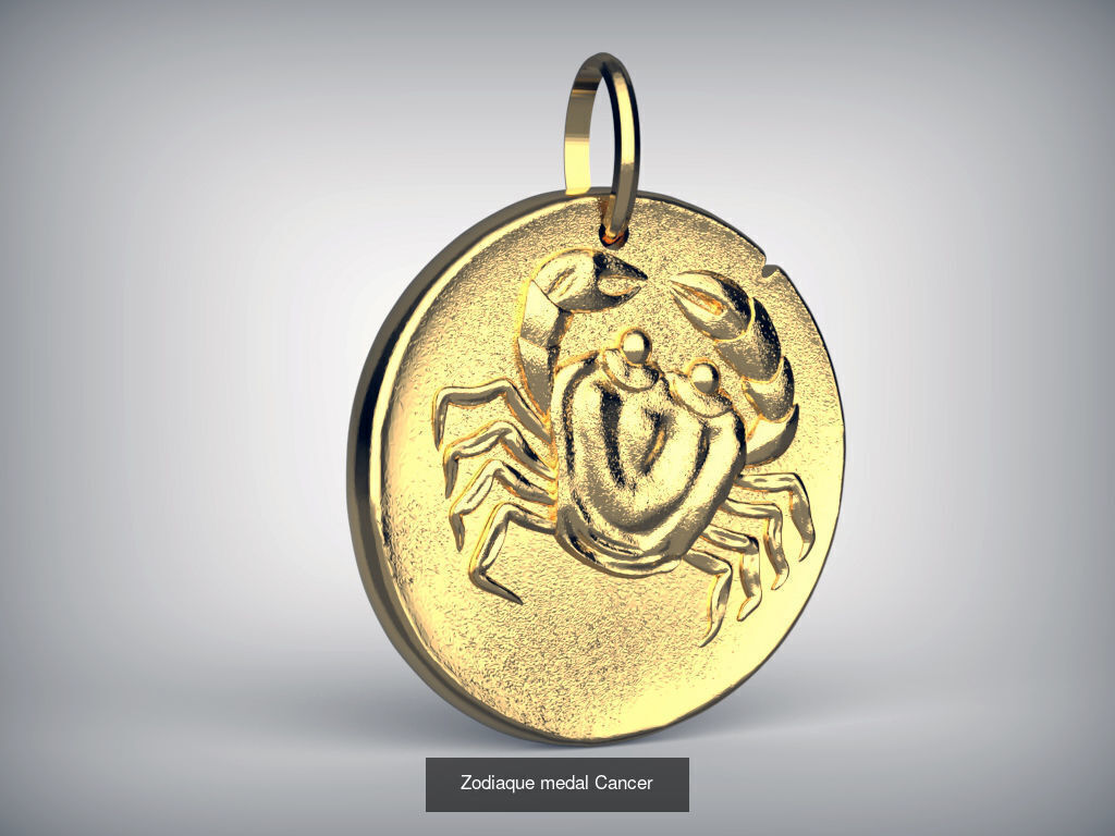 Zodiaque medals 3D Model Collection_2