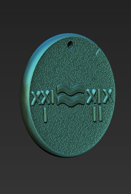Zodiaque medals 3D Model Collection_7