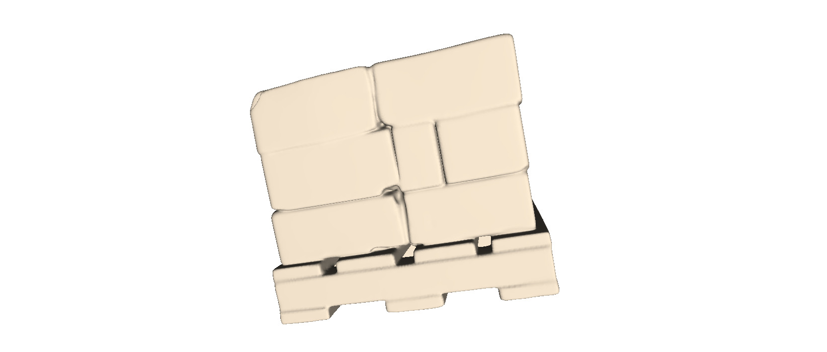 Pallet with concrete blocks 3D print model_3