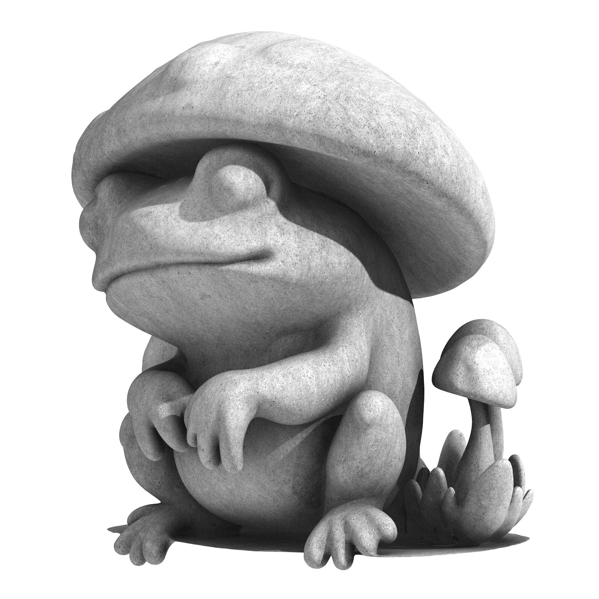 Mushroom Frog 3D print model_1
