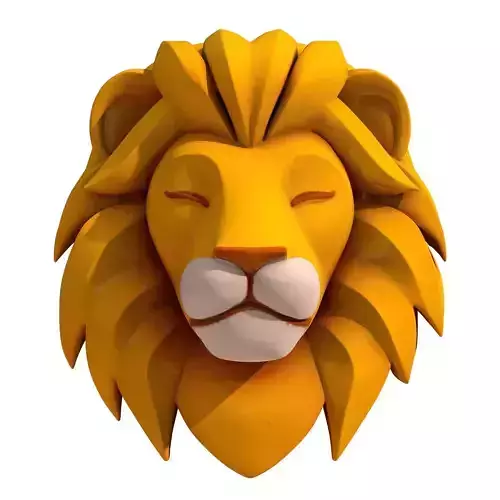 Cartoon Lion Head 