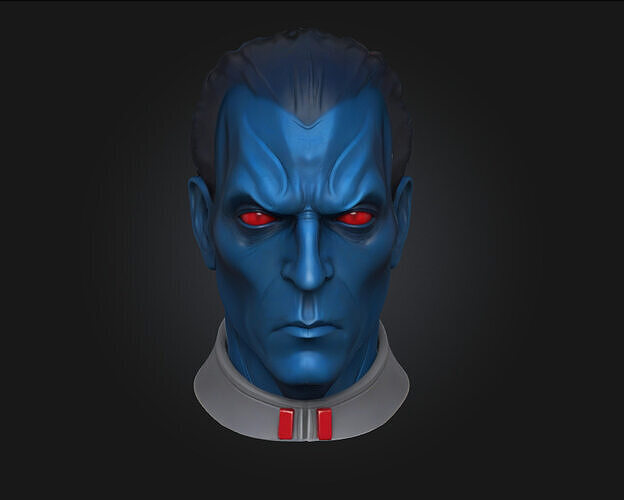 Blue Commander  Tactical Authority in Cool Command 3D model
