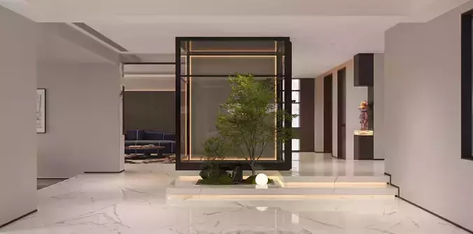 Villa Basement Interior Scene 3D model
