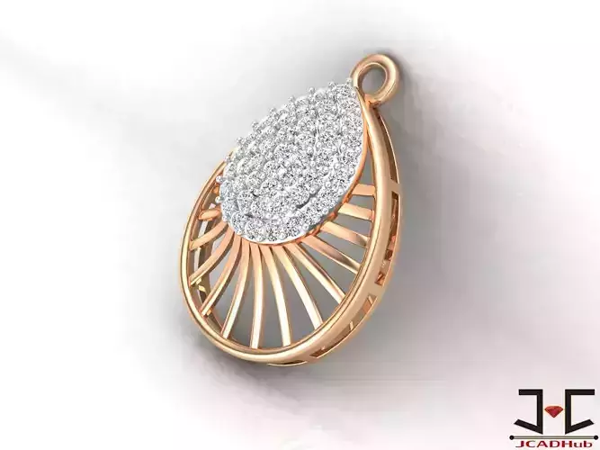 0253 - Diamond Studded Pendant Set for Girls - JCADHub