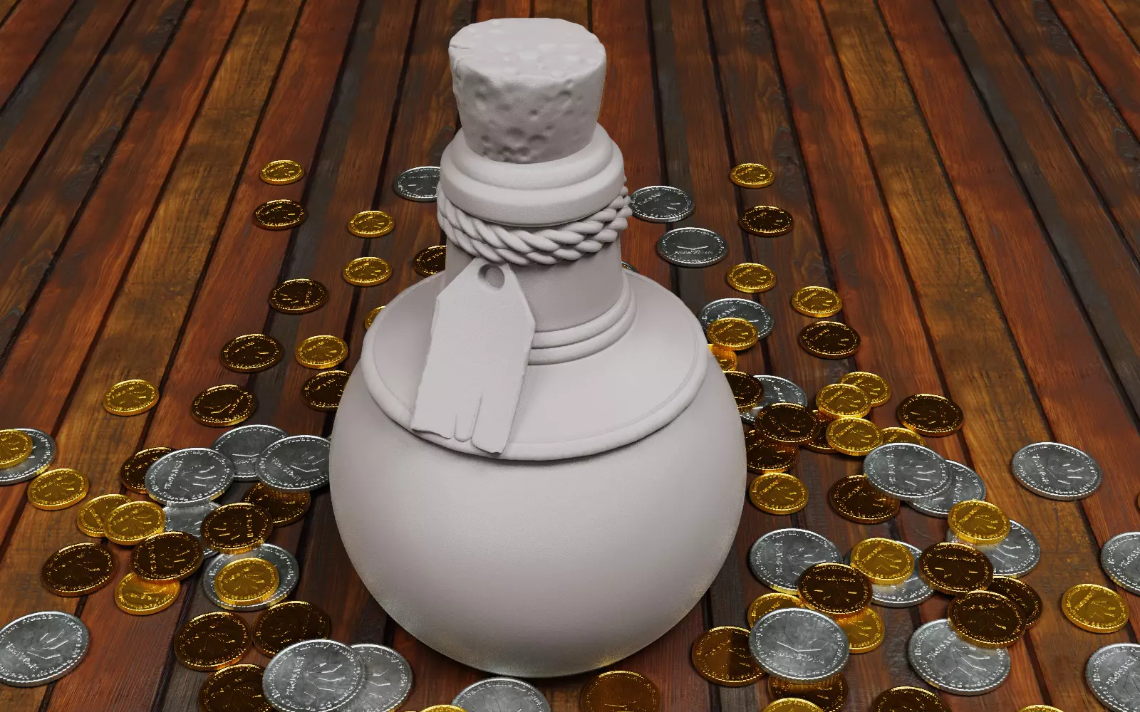 Potion 1 money box 3D print model_0