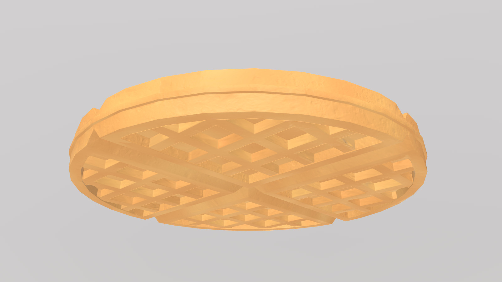 Stylized Low-Poly Waffle Low-poly 3D model_8