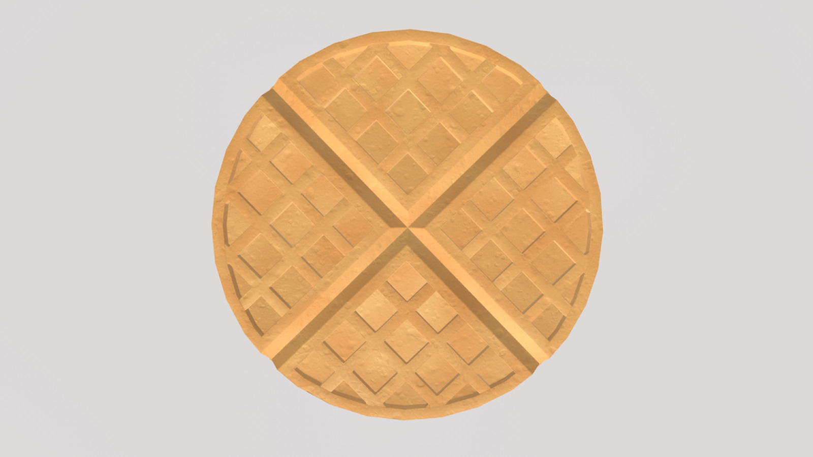 Stylized Low-Poly Waffle Low-poly 3D model_9