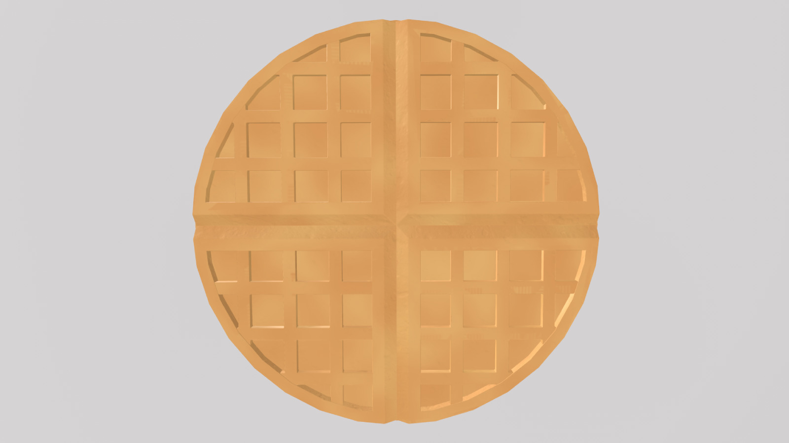 Stylized Low-Poly Waffle Low-poly 3D model_11