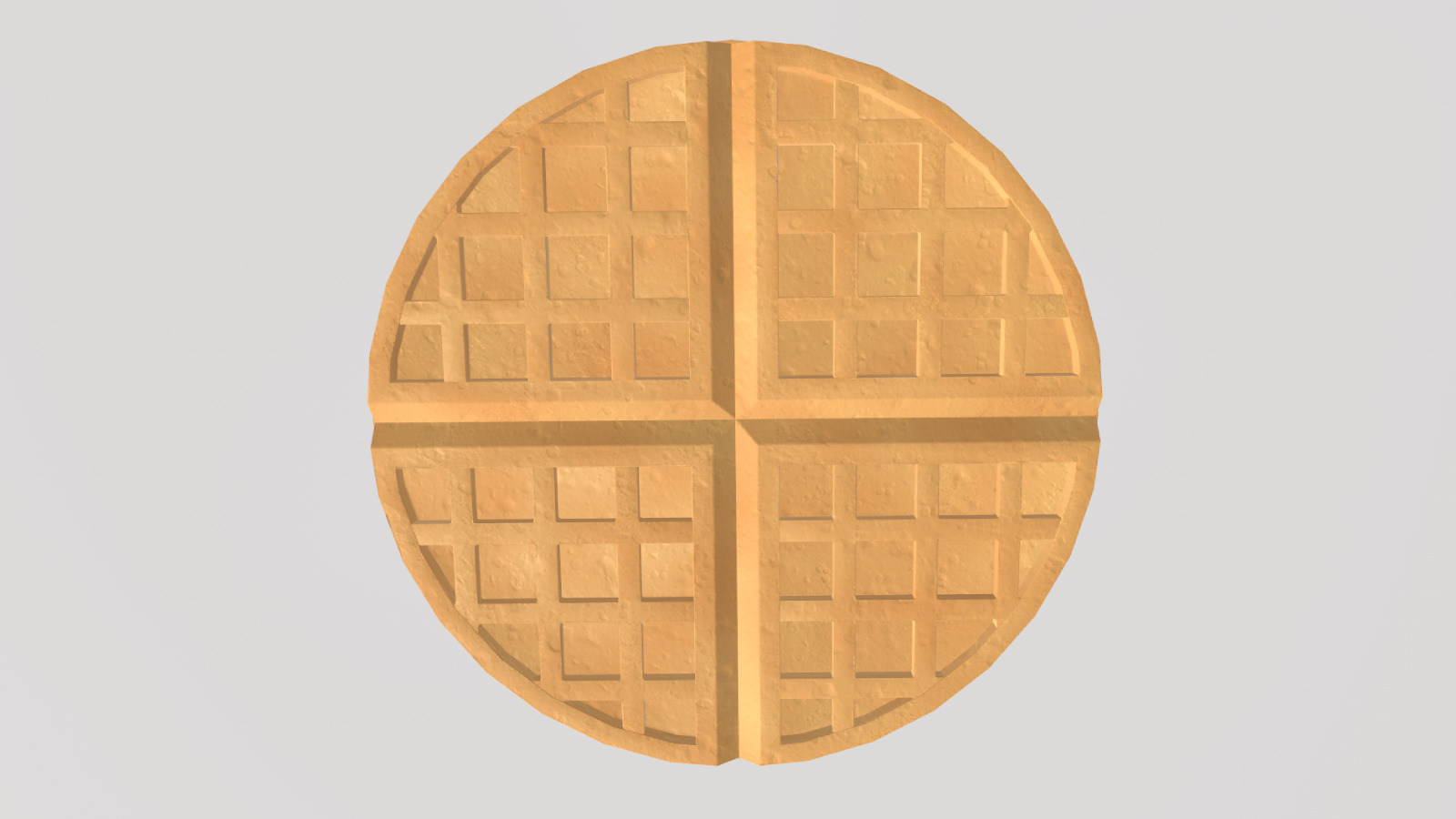 Stylized Low-Poly Waffle Low-poly 3D model_10