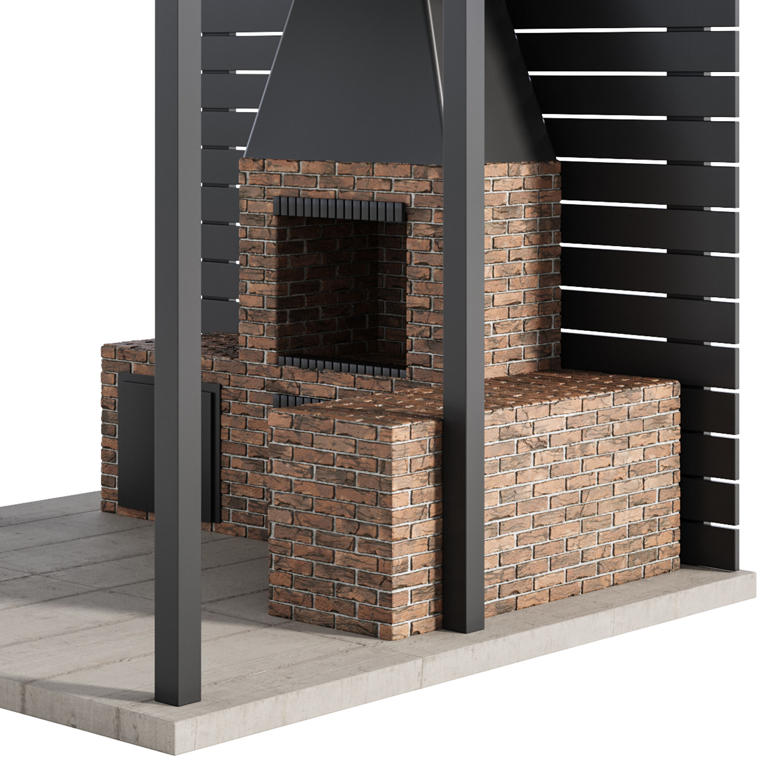 Modern Outdoor Kitchen 04 3D model_8