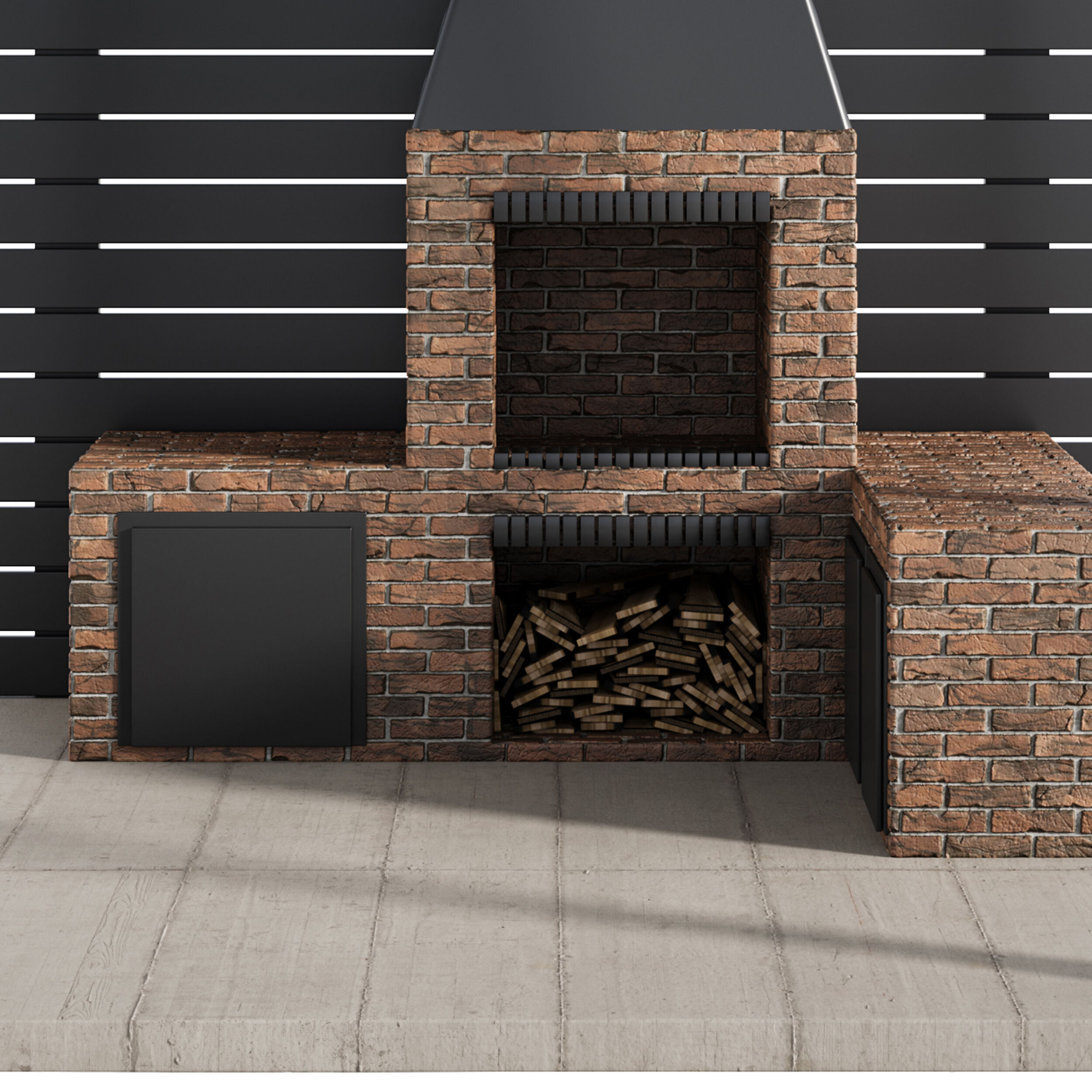 Modern Outdoor Kitchen 04 3D model_9