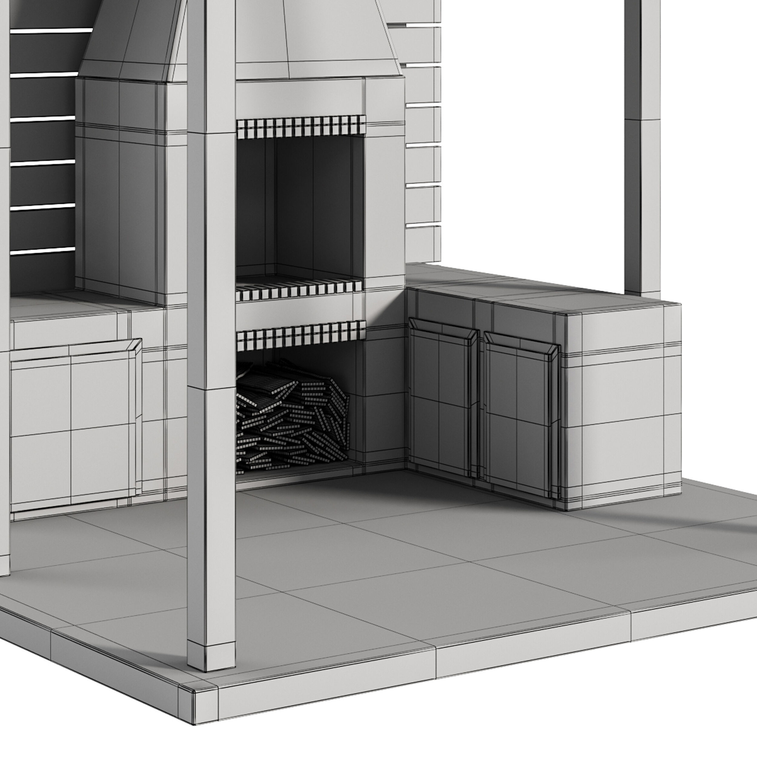 Modern Outdoor Kitchen 04 3D model_14
