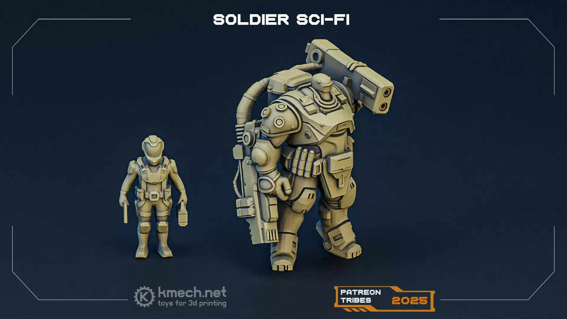 Sci-fi soldier miniature Free 3D print model