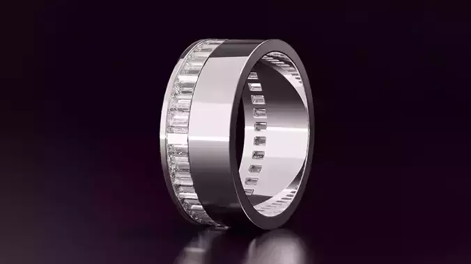  baguette straight cut eternity ring N03 54EU size