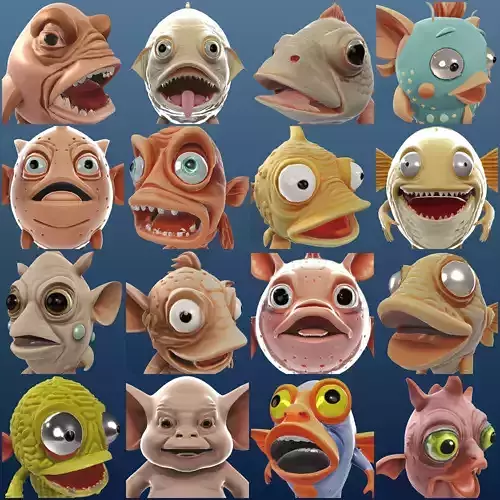 WhimsiFish Friends Collection 3D print model