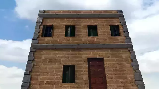 Old High-Quality 3D Colonial House