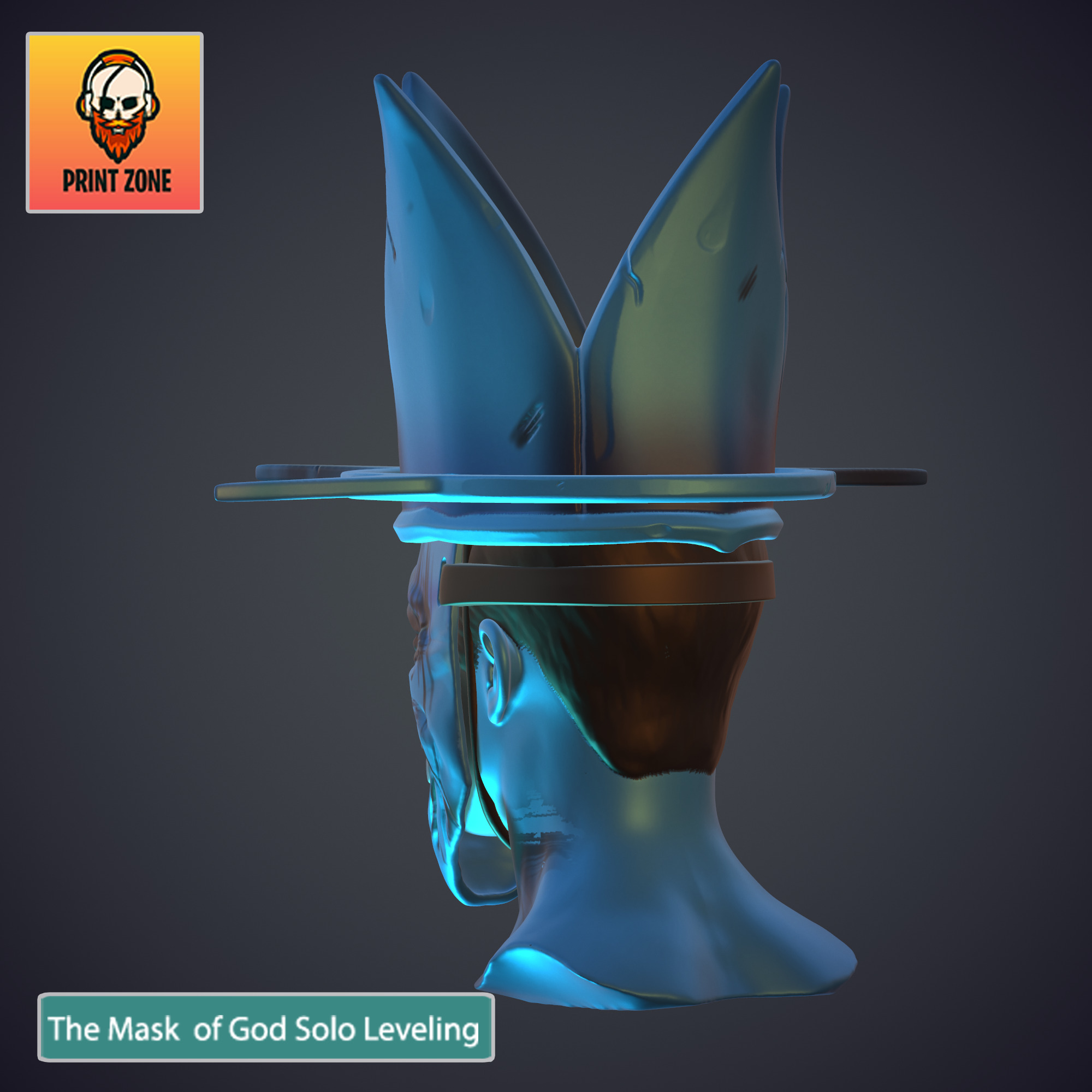 THE STATUE OF GOD FULLMASK  SOLO LEVELING Stl file 3D print model_8