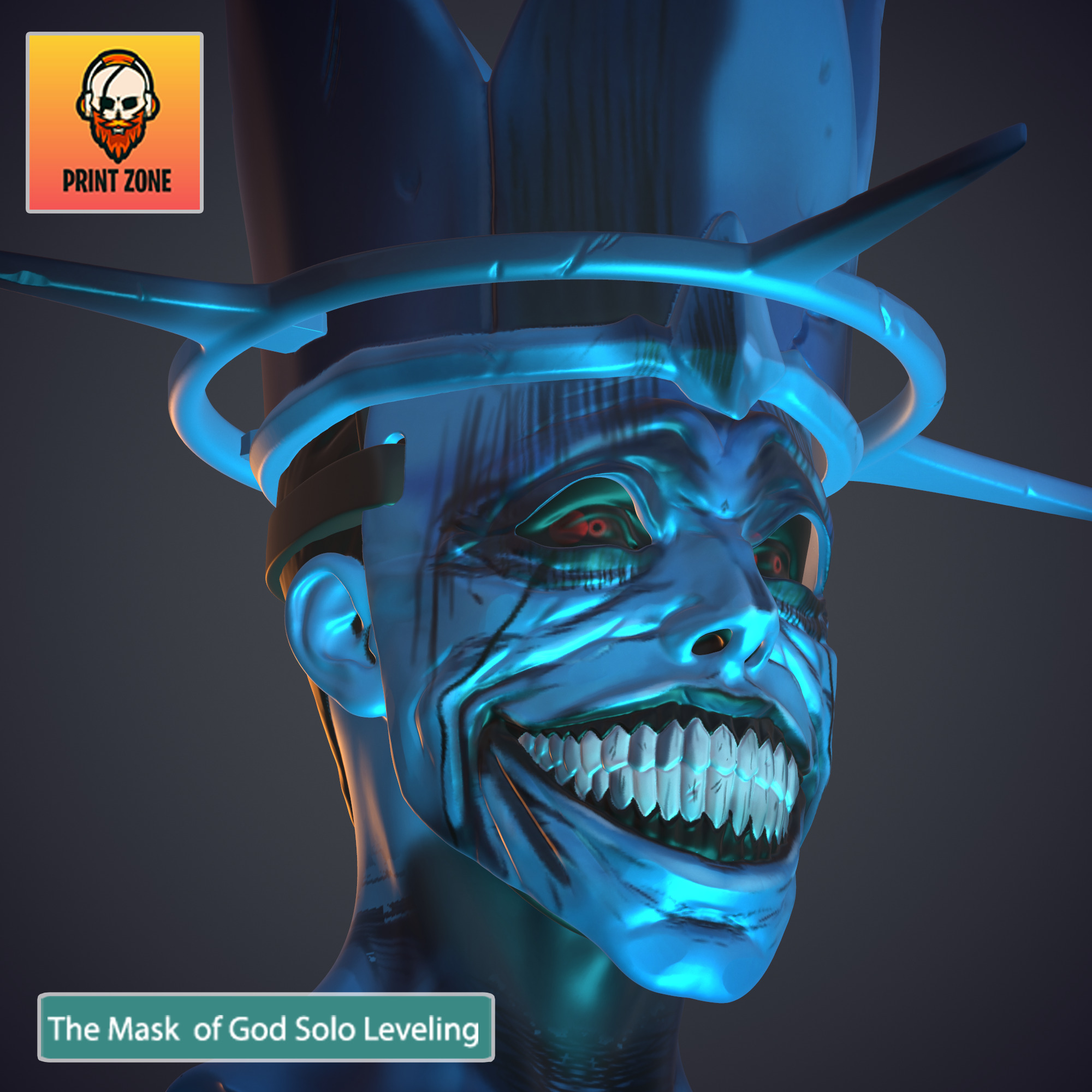 THE STATUE OF GOD FULLMASK  SOLO LEVELING Stl file 3D print model_1