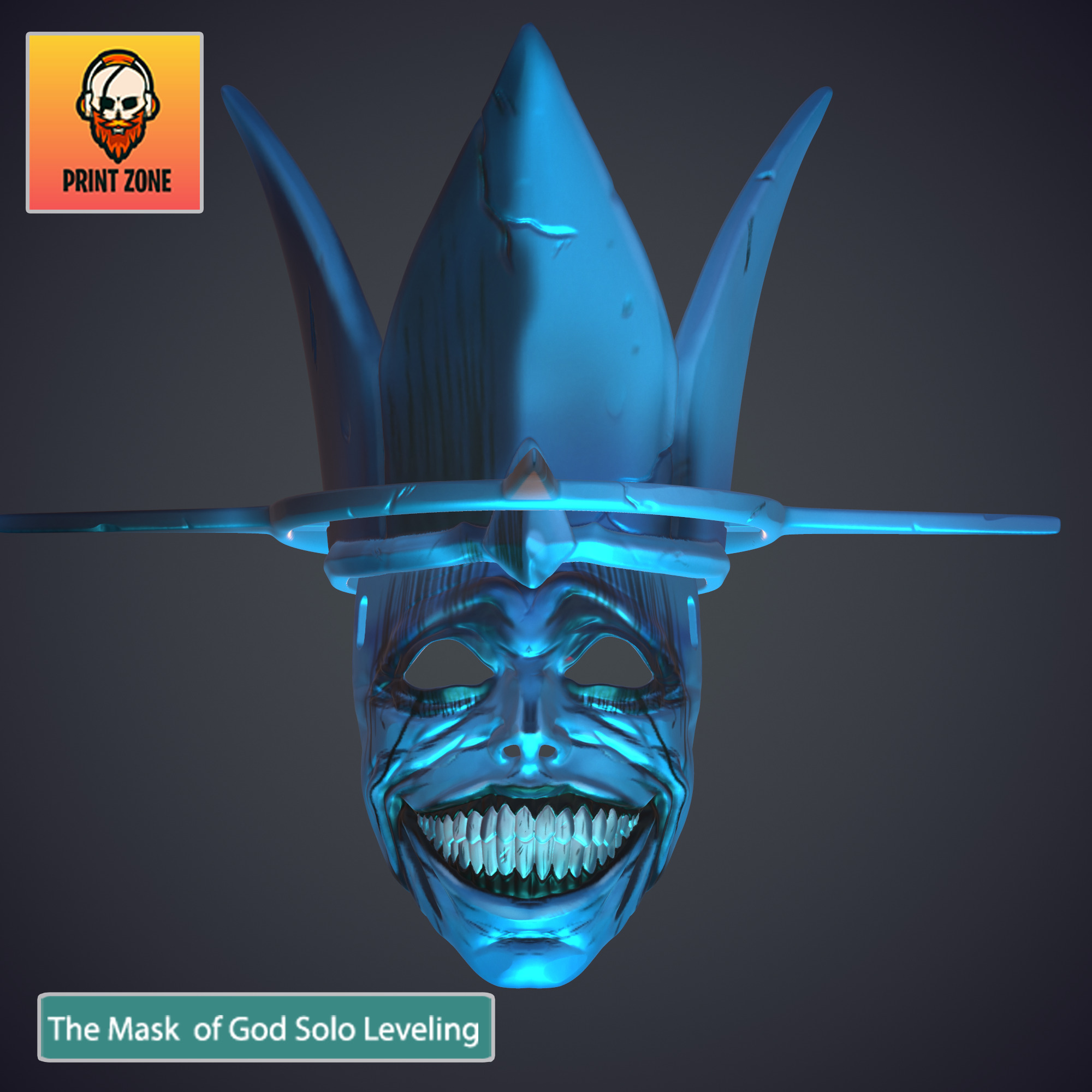 THE STATUE OF GOD FULLMASK  SOLO LEVELING Stl file 3D print model_2