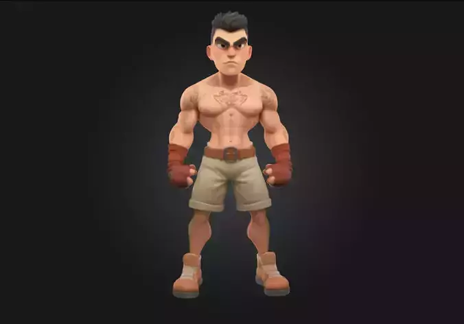 Warrior Stance  Strength and Readiness in Every Pose 3D model