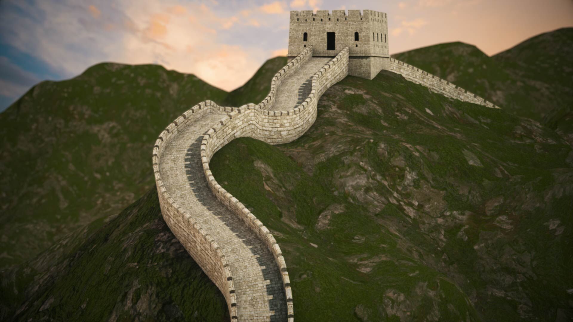Great Wall of China 3D model_1