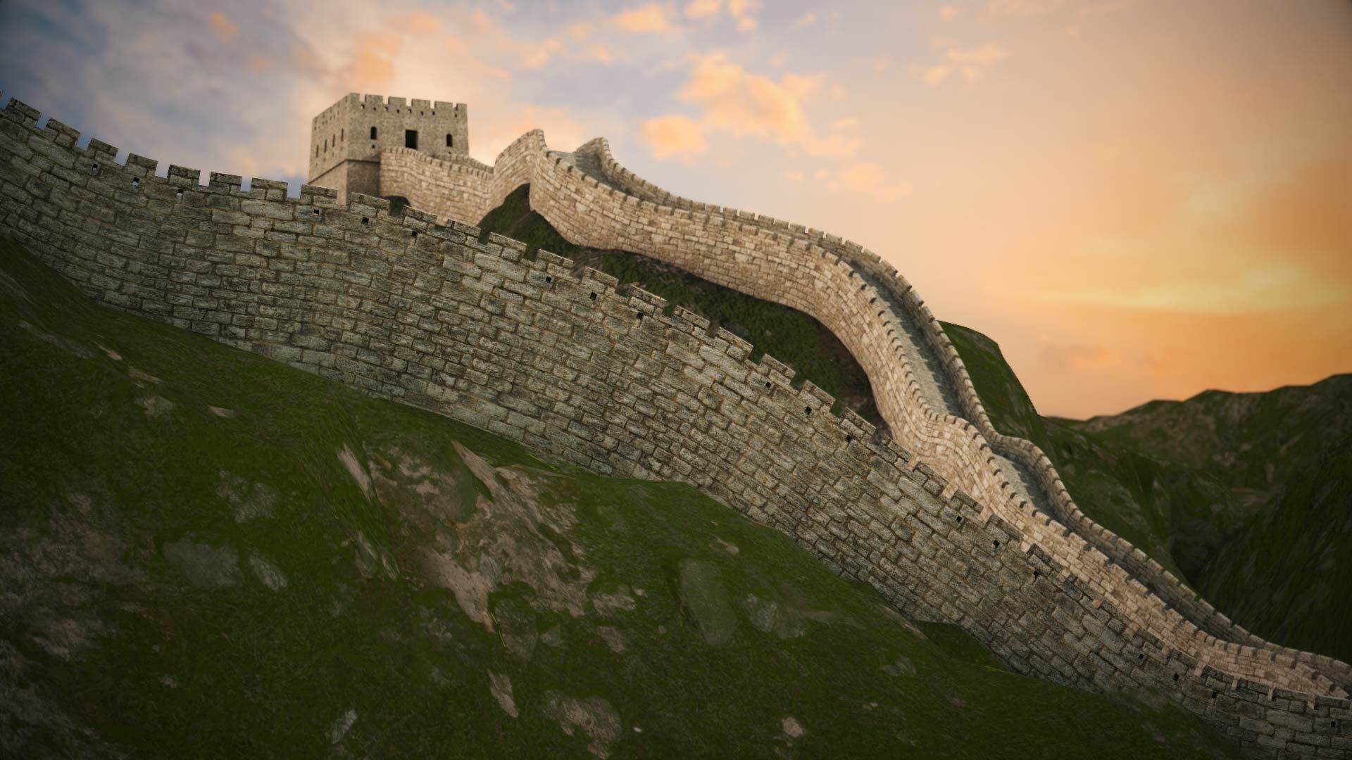Great Wall of China 3D model_2