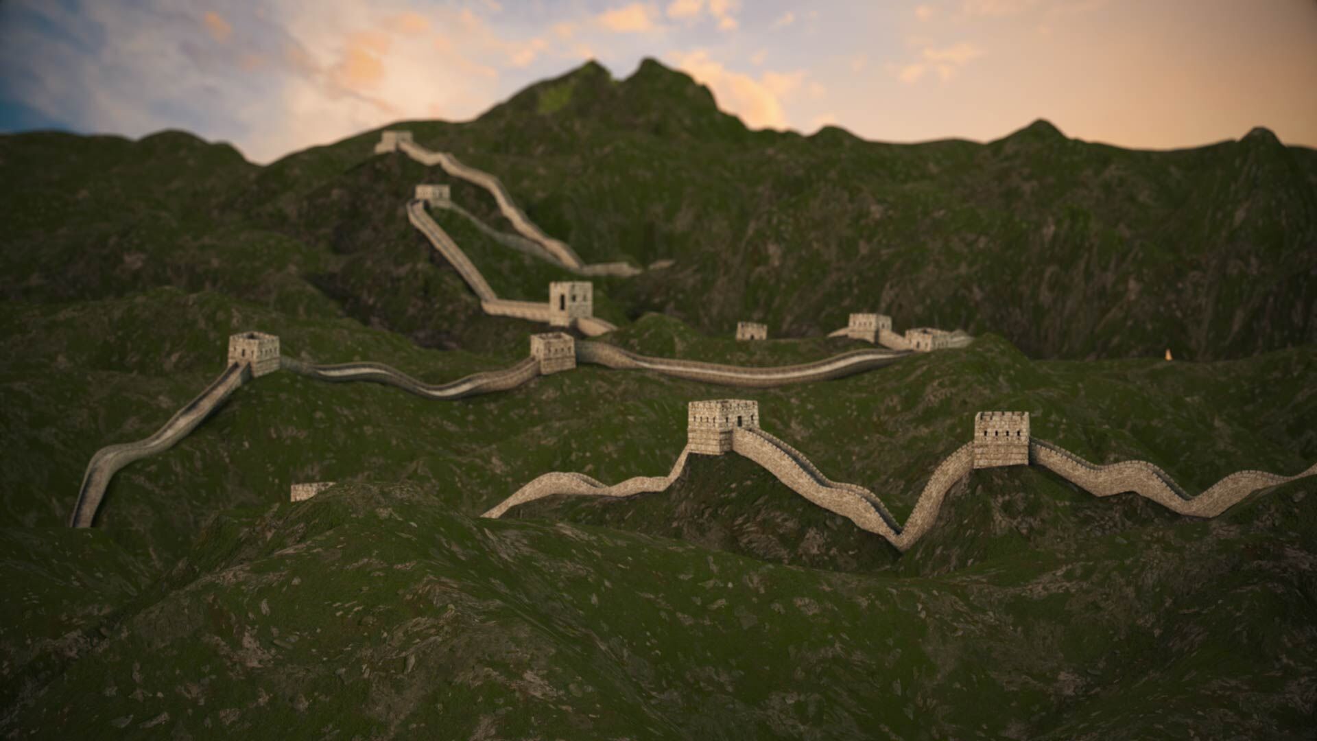 Great Wall of China 3D model_5