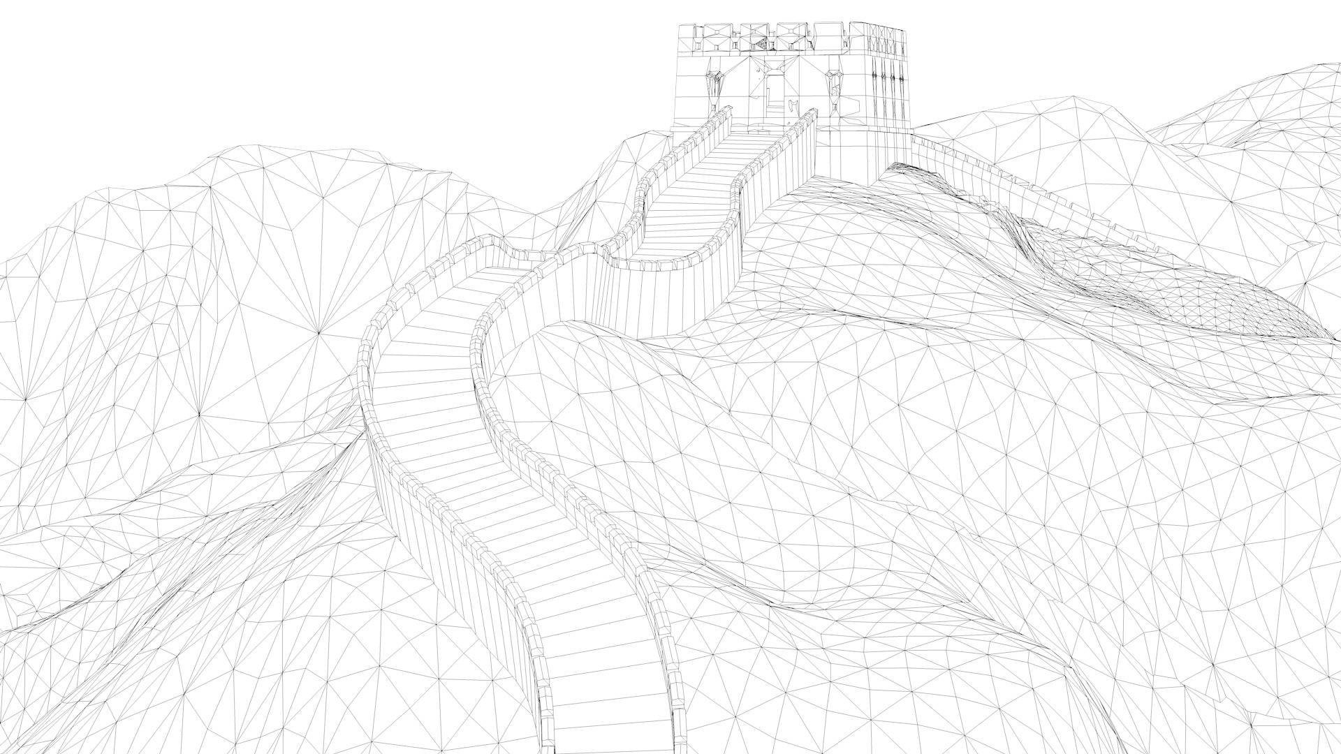 Great Wall of China 3D model_6