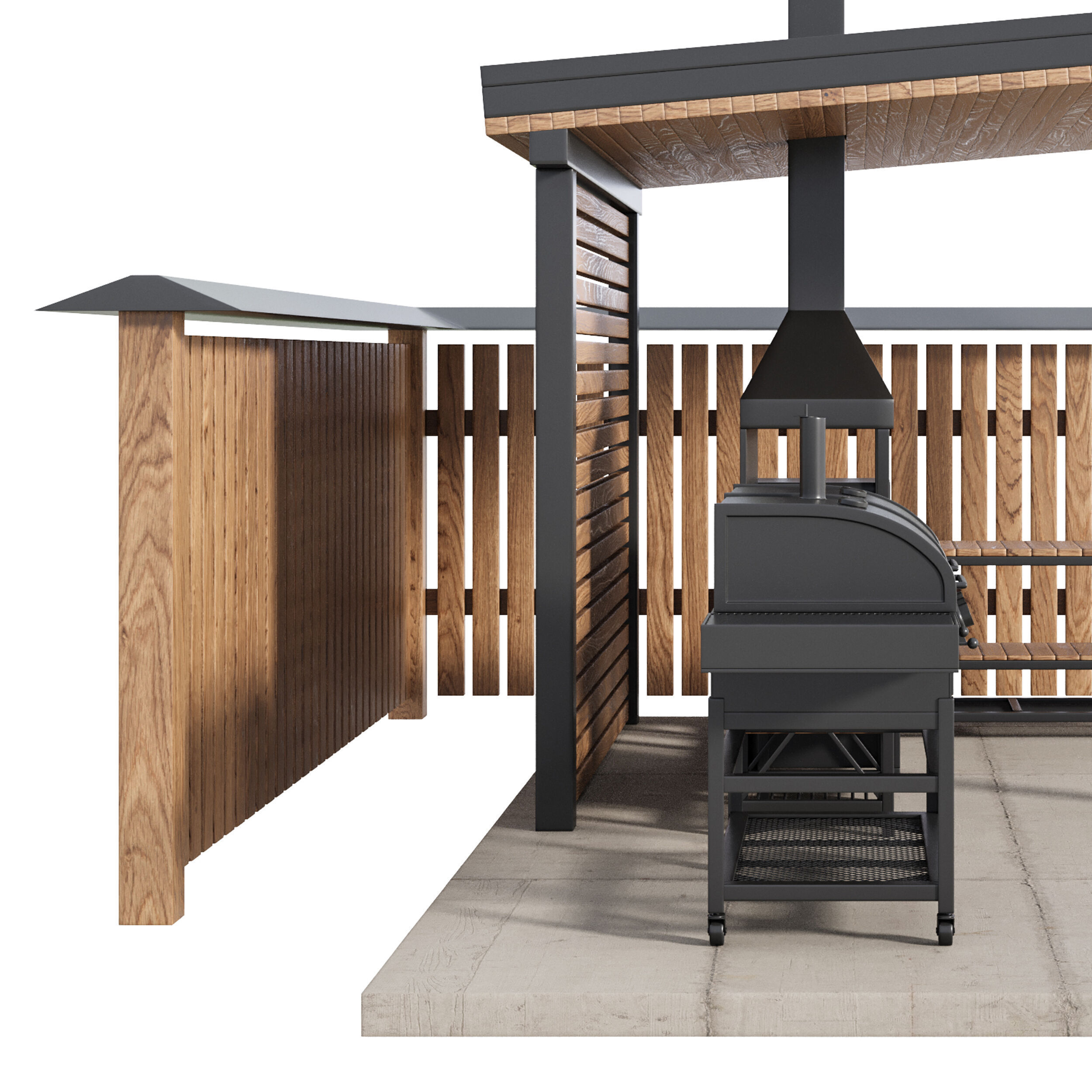 Modern Outdoor Kitchen 24 3D model_11