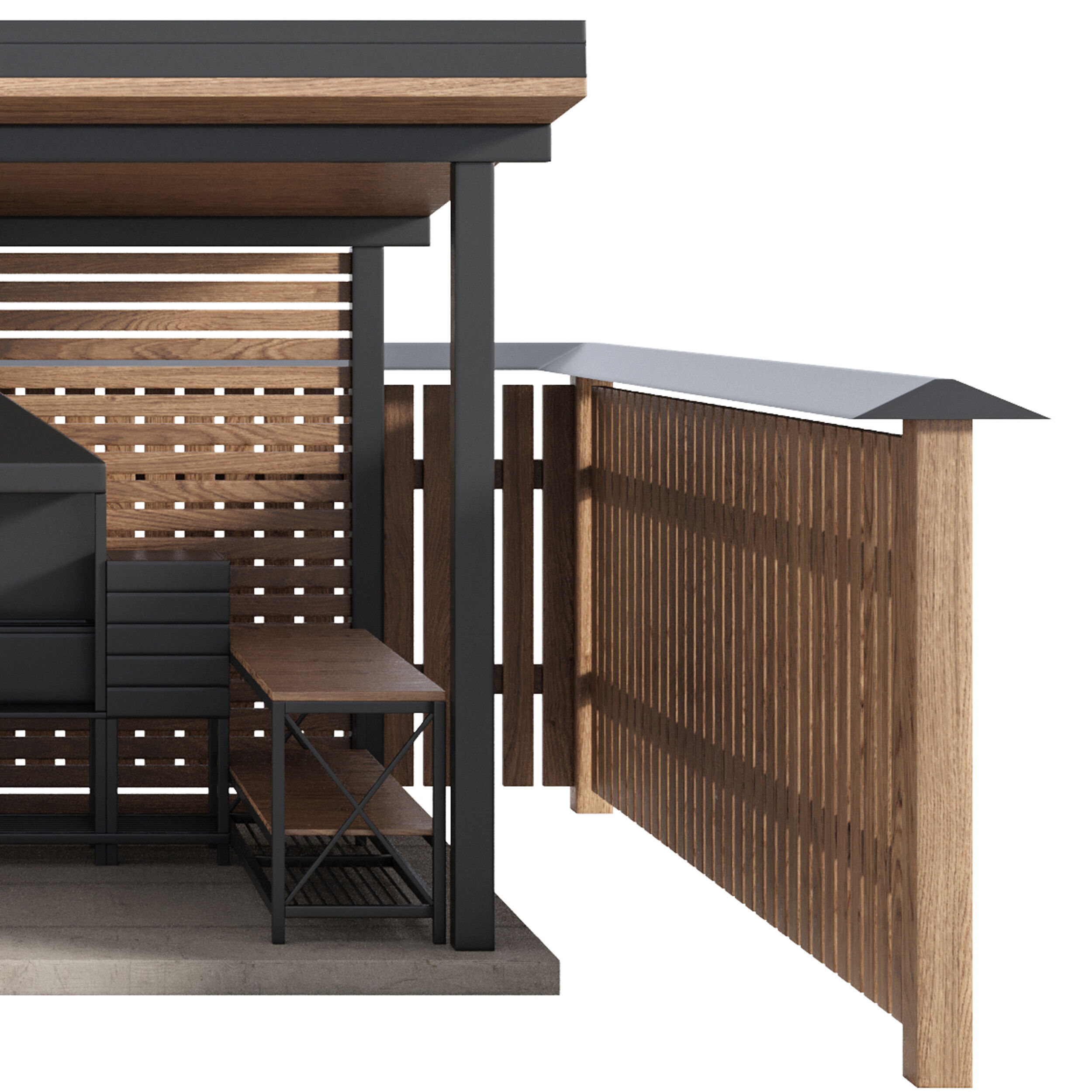 Modern Outdoor Kitchen 24 3D model_9