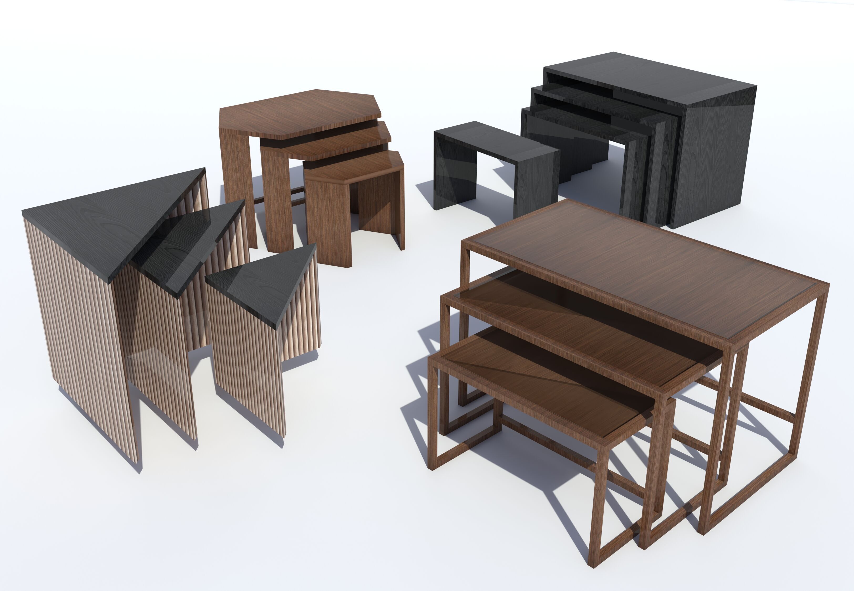 Free 31 Coffee Tables - 9 sets Free low-poly 3D model_2