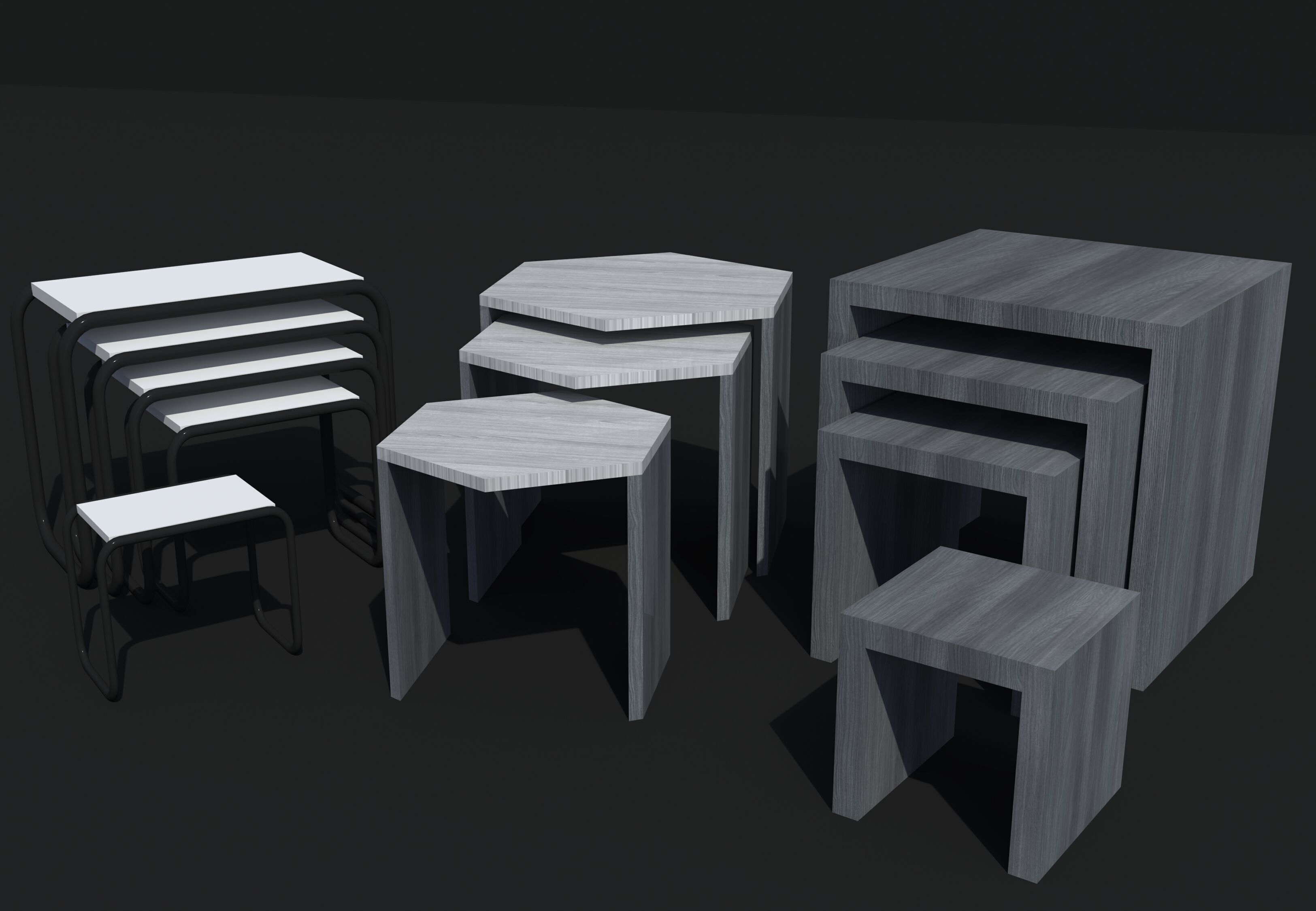 Free 31 Coffee Tables - 9 sets Free low-poly 3D model_3