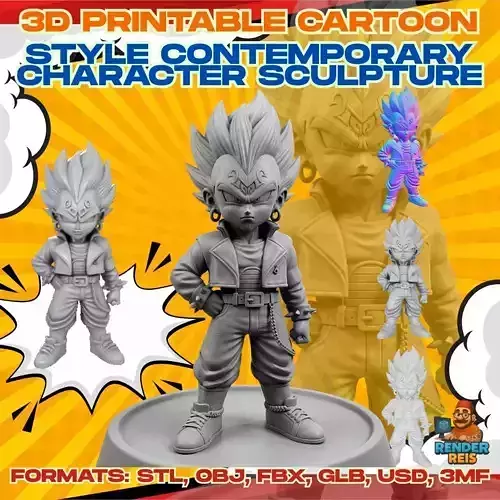 Anime-Style Rebel Prince Character Figure