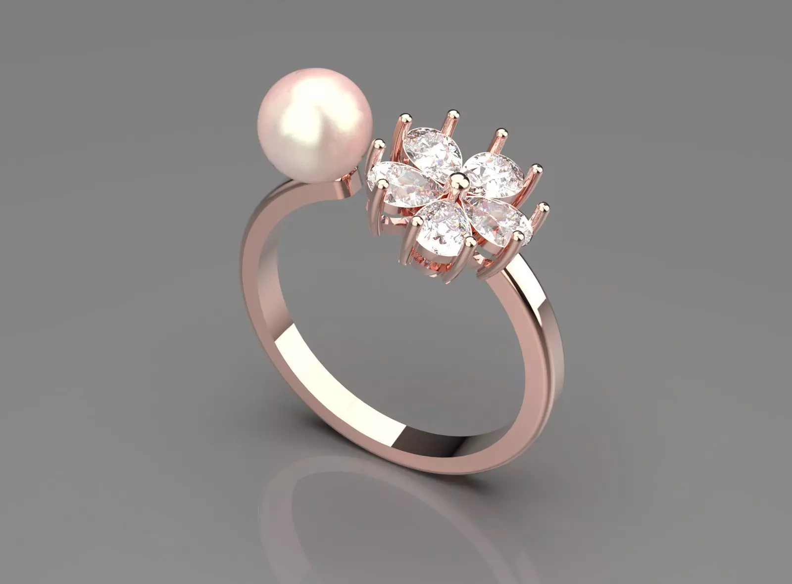 pearl jewelry ring pr0069 3D print model