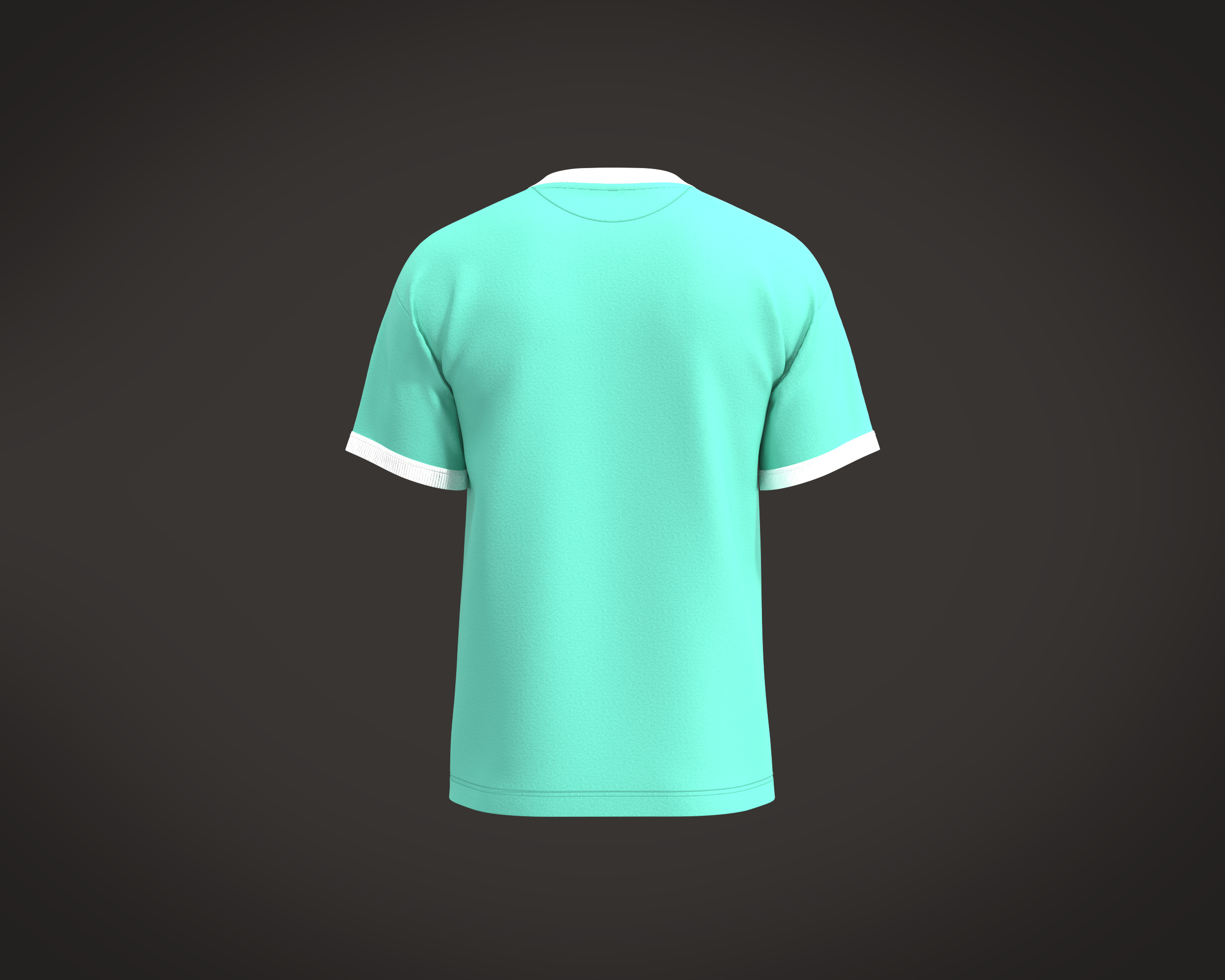 Mens Pant with elastic waist and detailing 3D model_4